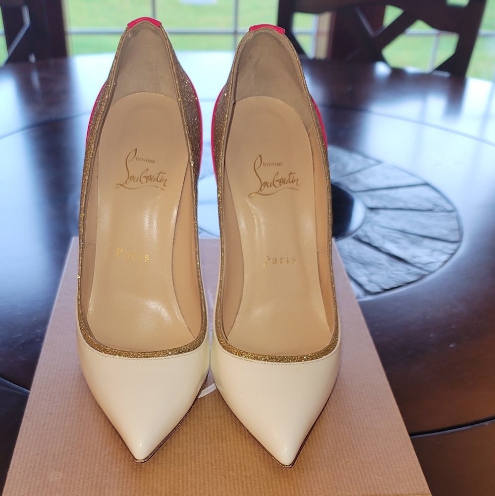 Christian Louboutin Tucsick Jazz Calf/Glitter Mini/Fluor Mat